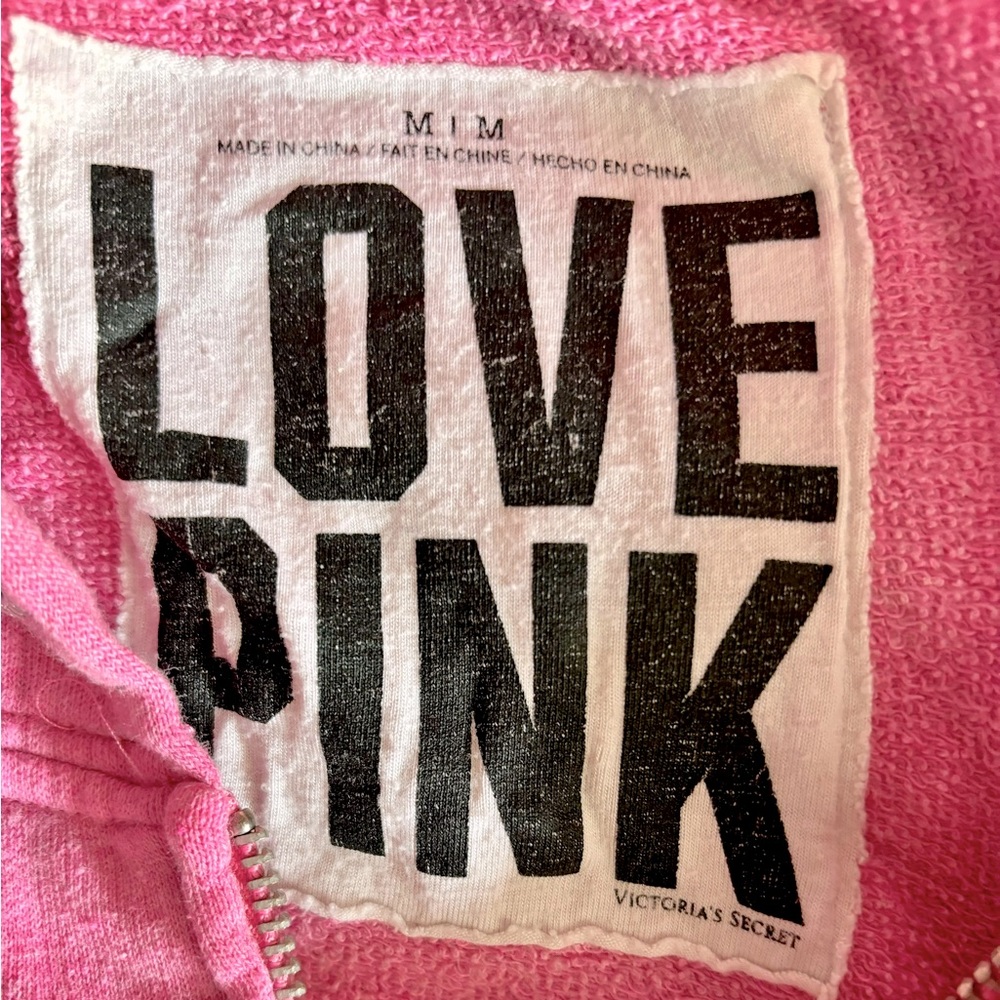 3 PINK VS zip up hoodies .